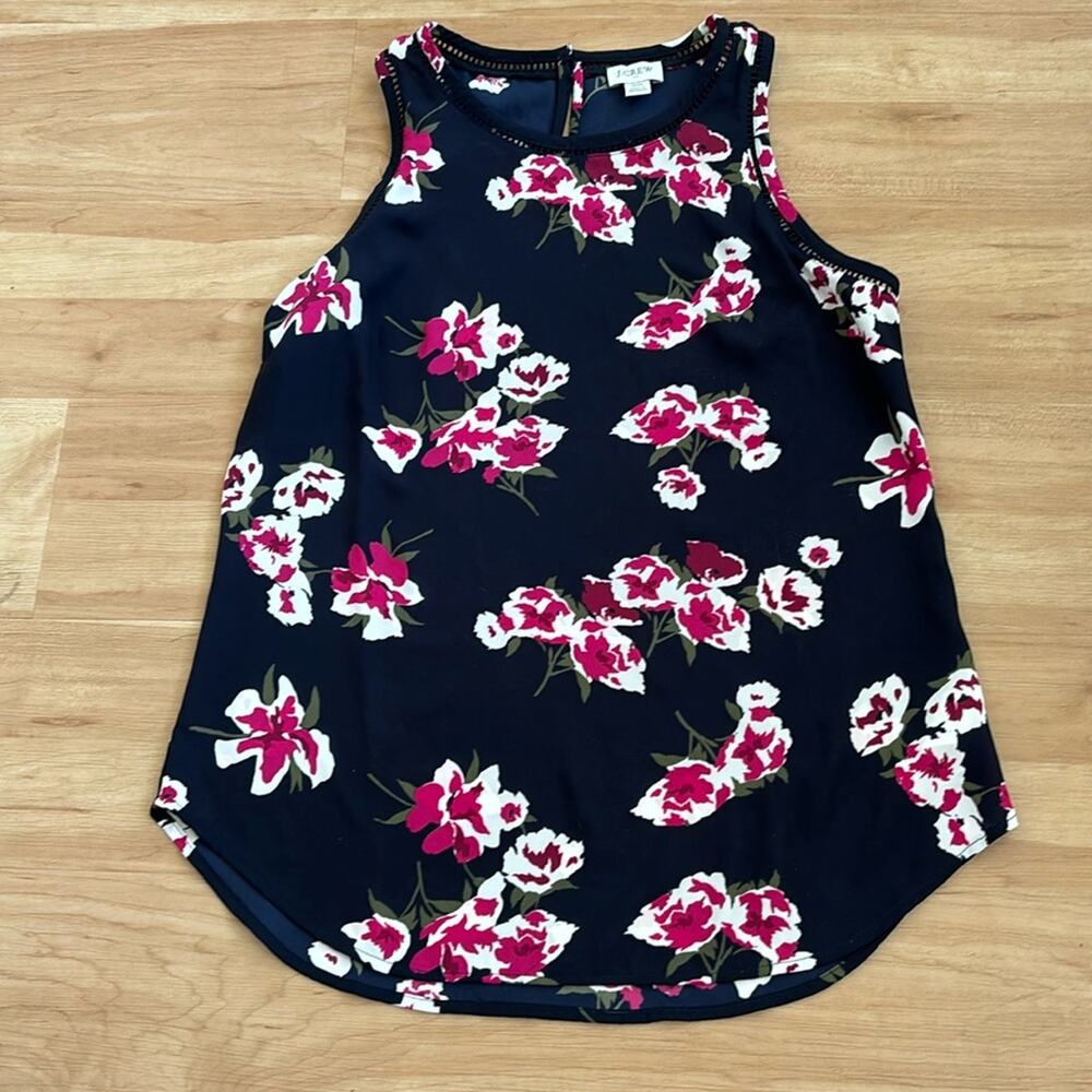 NWOT J.Crew Women's Multicolor Cottagecore Blouse Floral Rose Print Size 00 $55